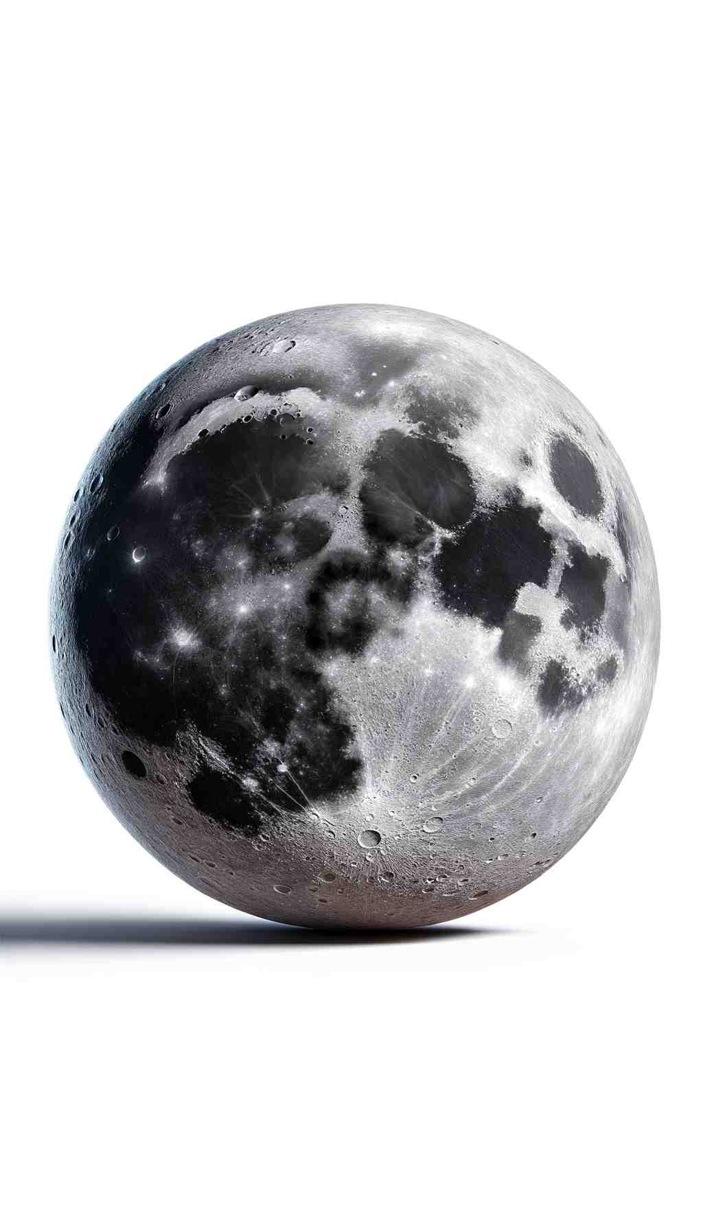 Title: Lunar Landscape: A Photorealistic Rendering of the Moon - Wall Art Print