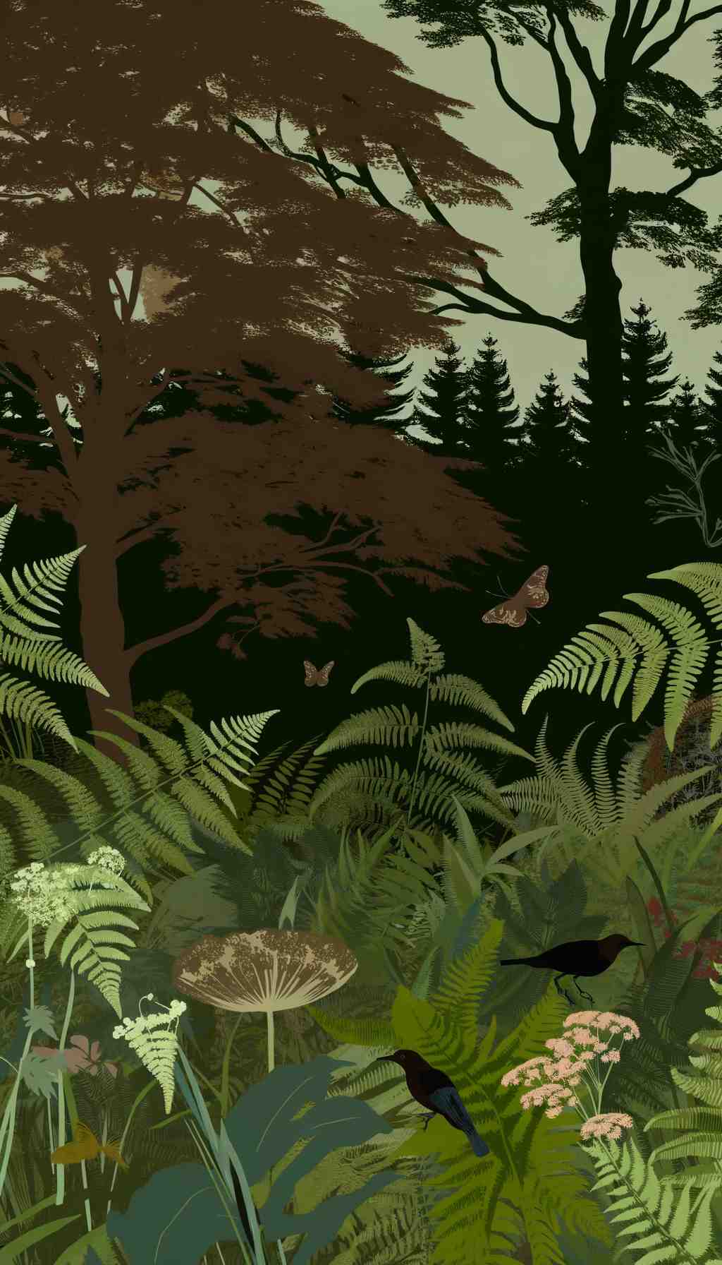 Tranquil Botanical Forest Print - Wall Art Print