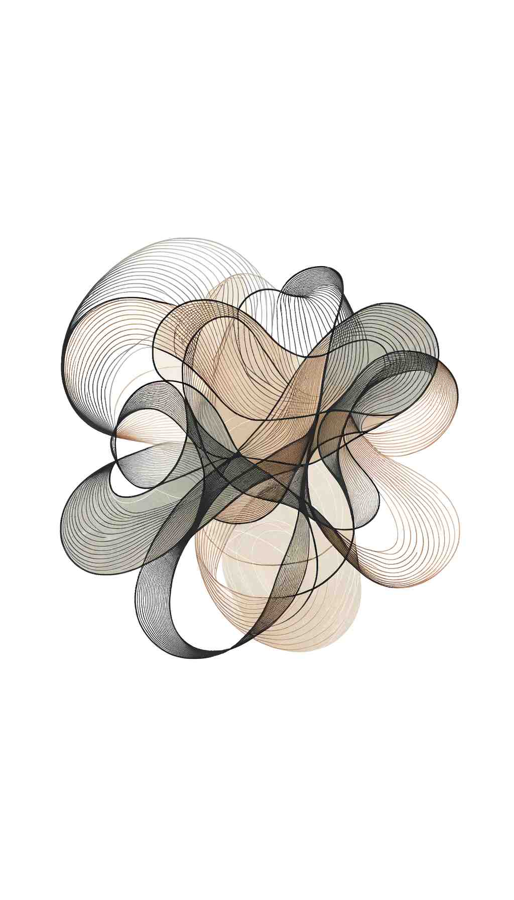 Organic Elegance: Minimalist Line Art - Wall Art Print