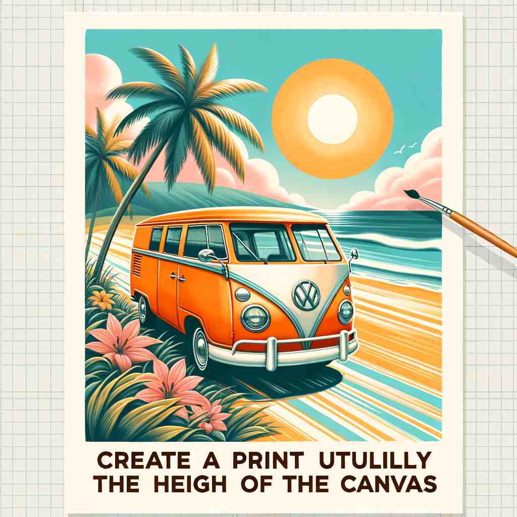 Orange Van Adventure - Wall Art Print