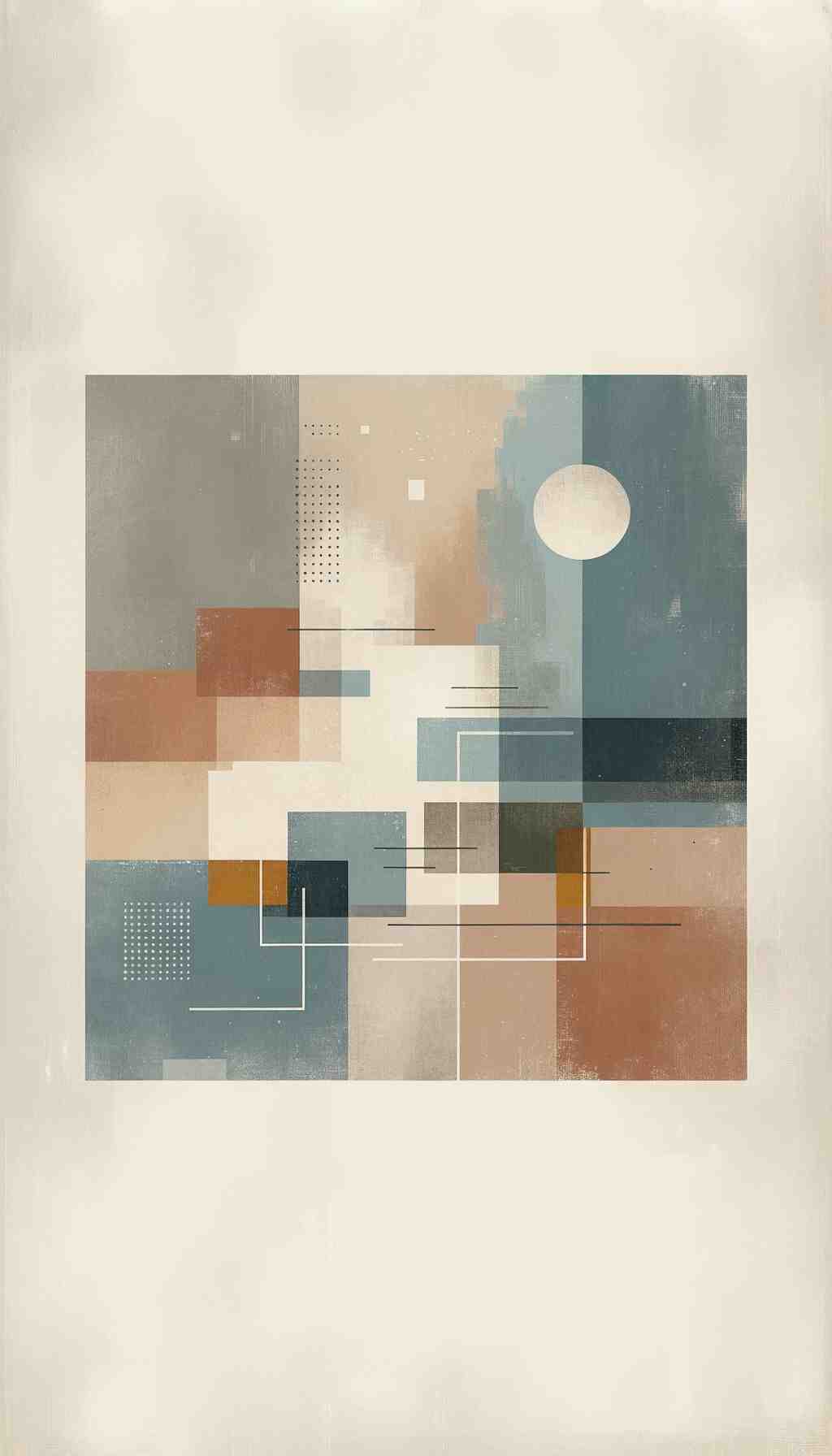 Serene Minimalism: Abstract Digital Artwork - Wall Art Print