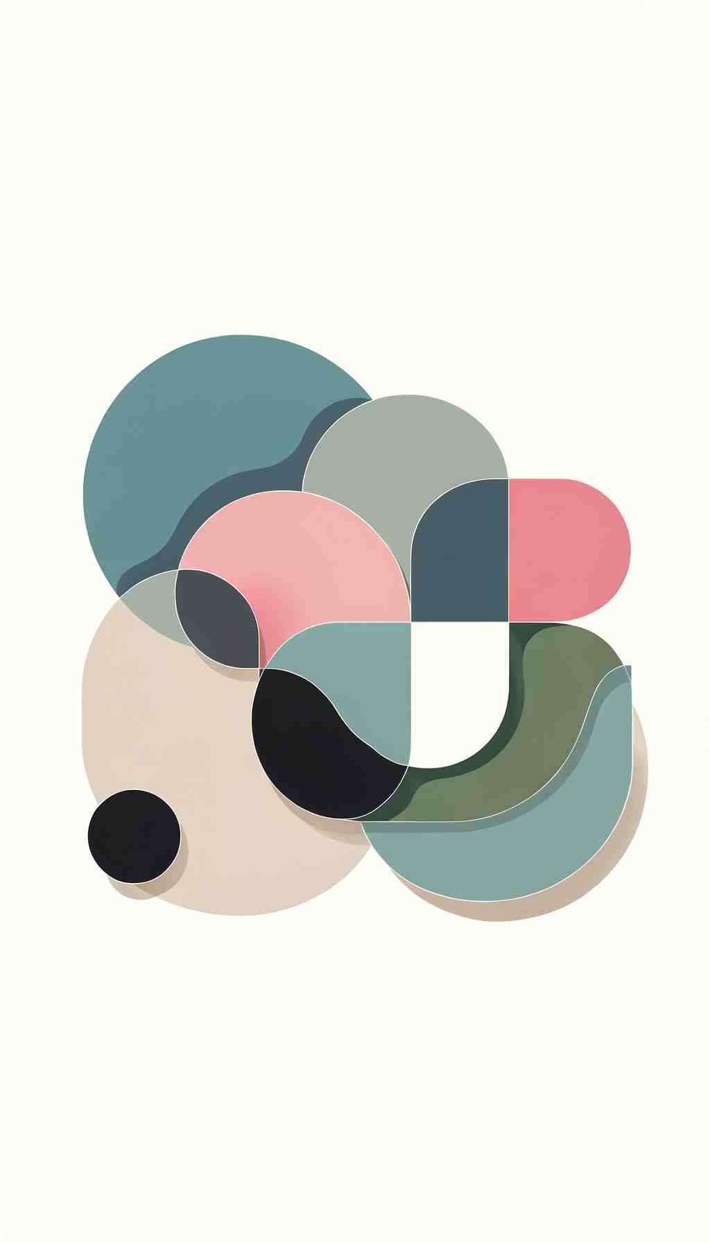 Modern Elegance: Abstract Geometric Painting - Wall Art Print