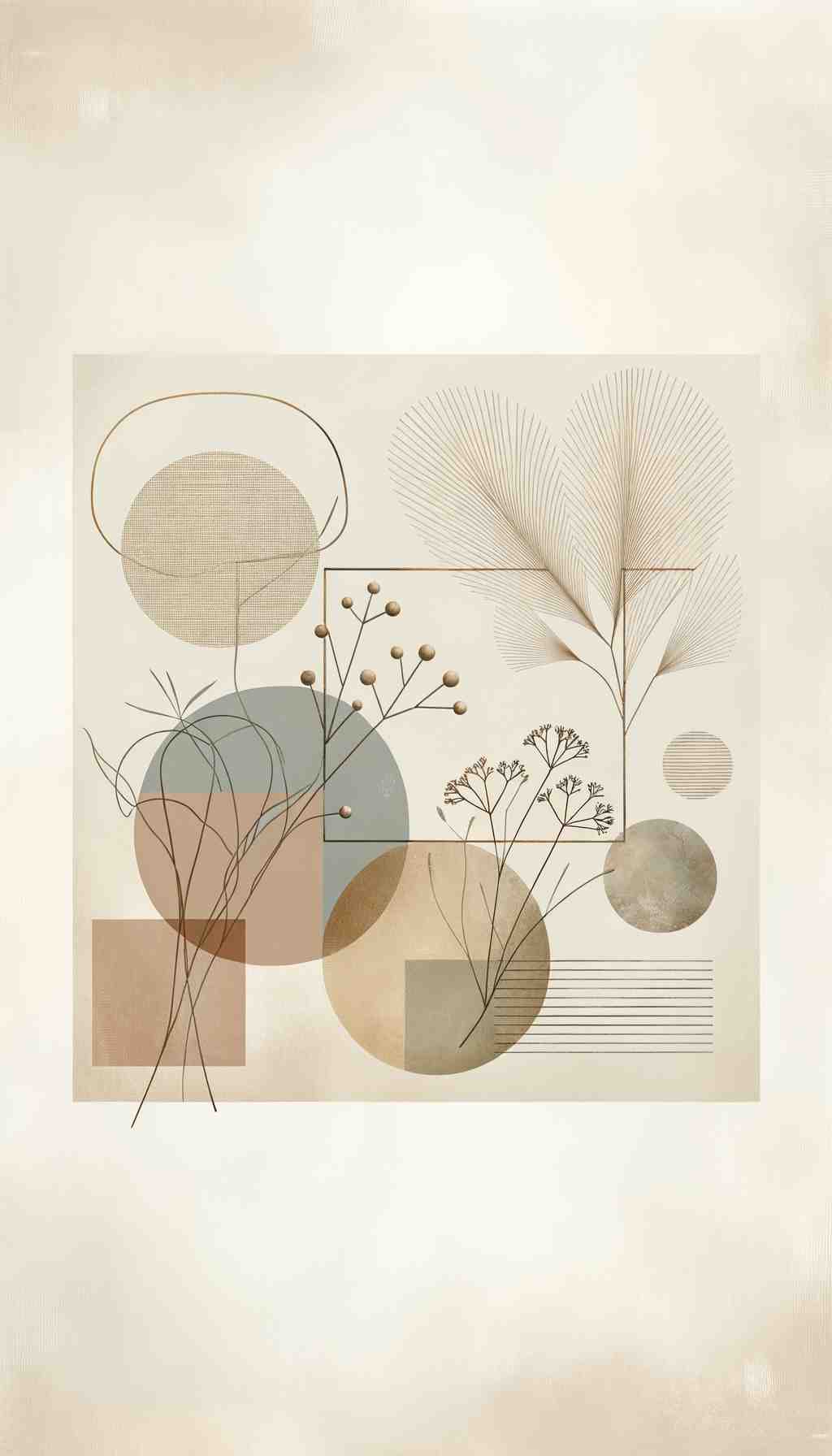 Tranquil Geometric Harmony - Wall Art Print