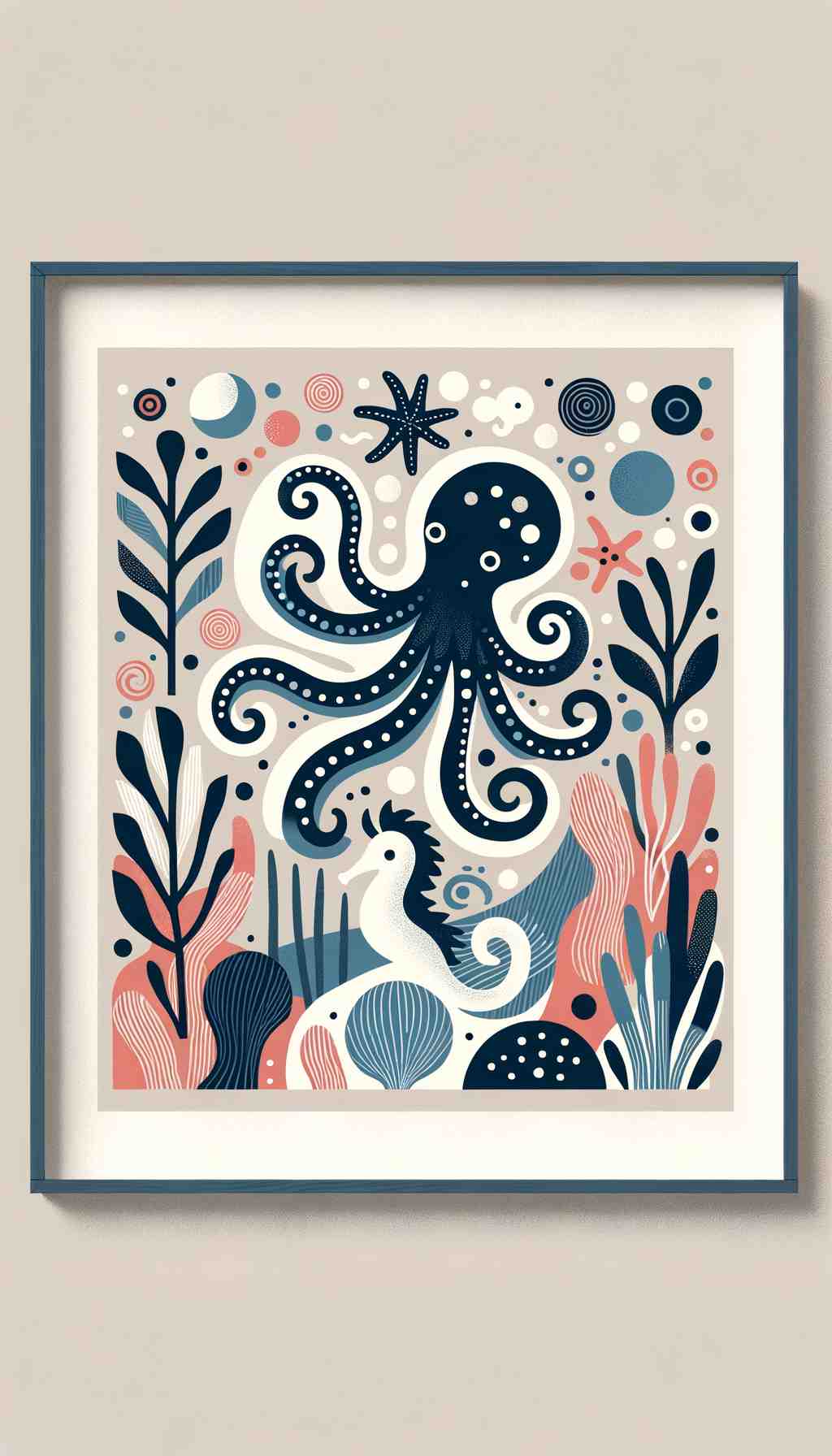 Coral Dreams: A Modern Underwater Wonderland - Wall Art Print