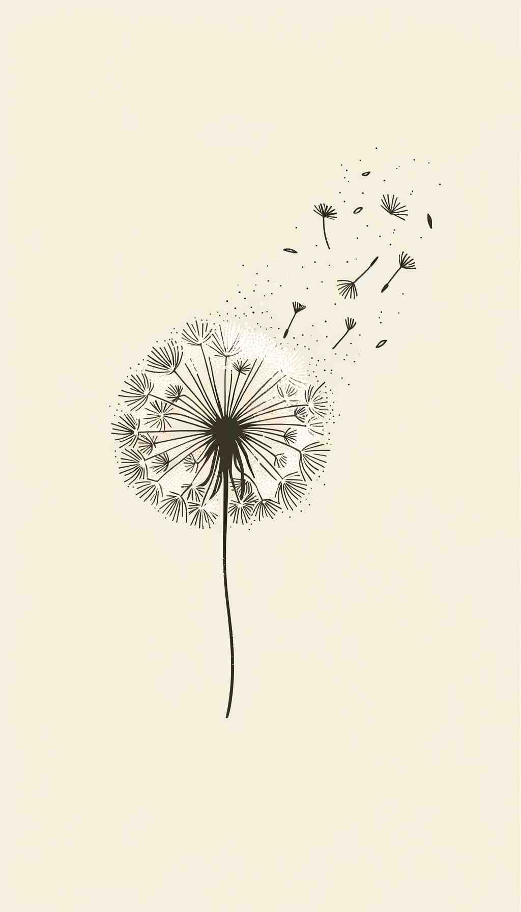 Minimalist Dandelion Print - Wall Art Print