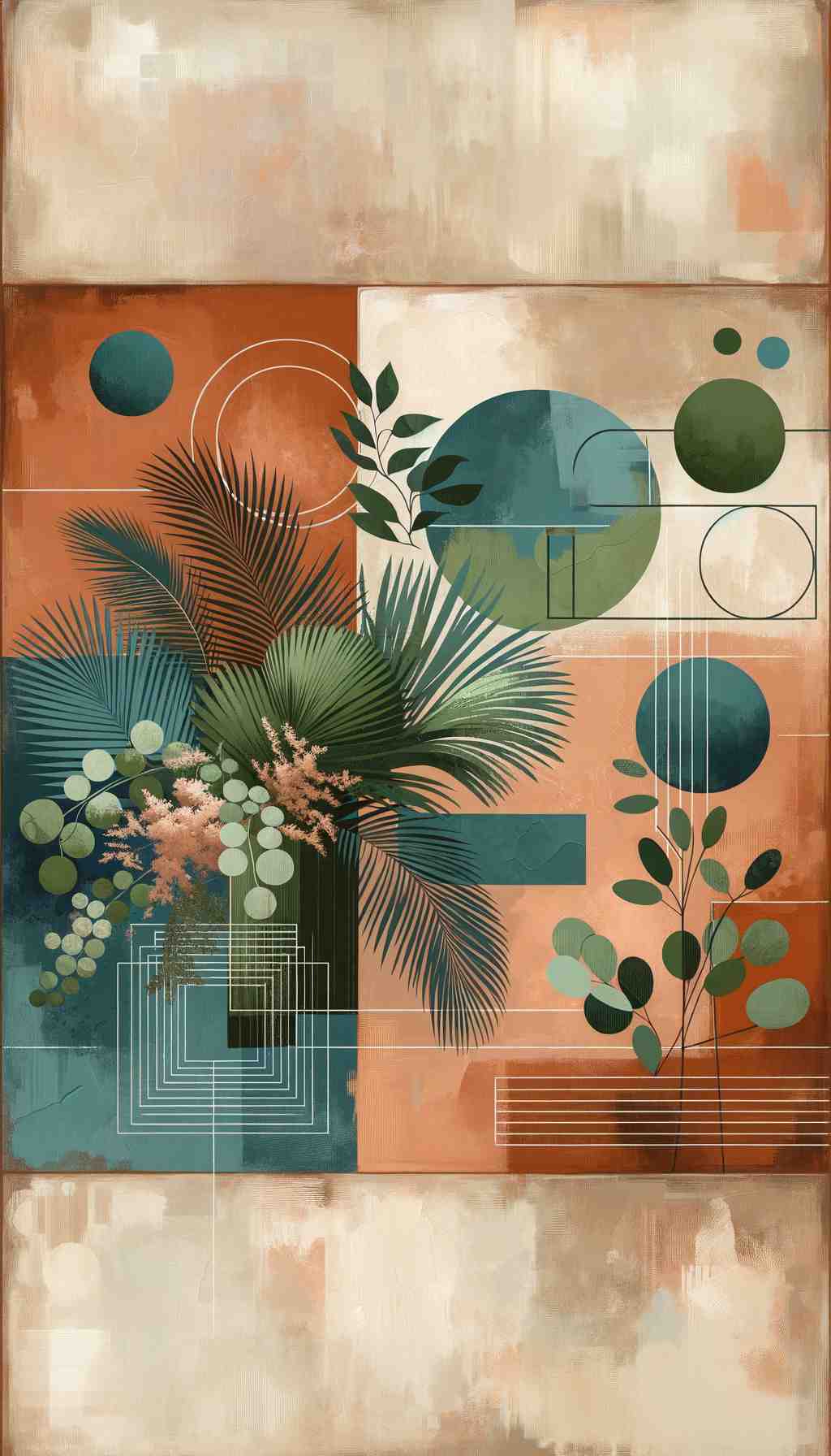 Mid-Century Botanical Elegance - Wall Art Print