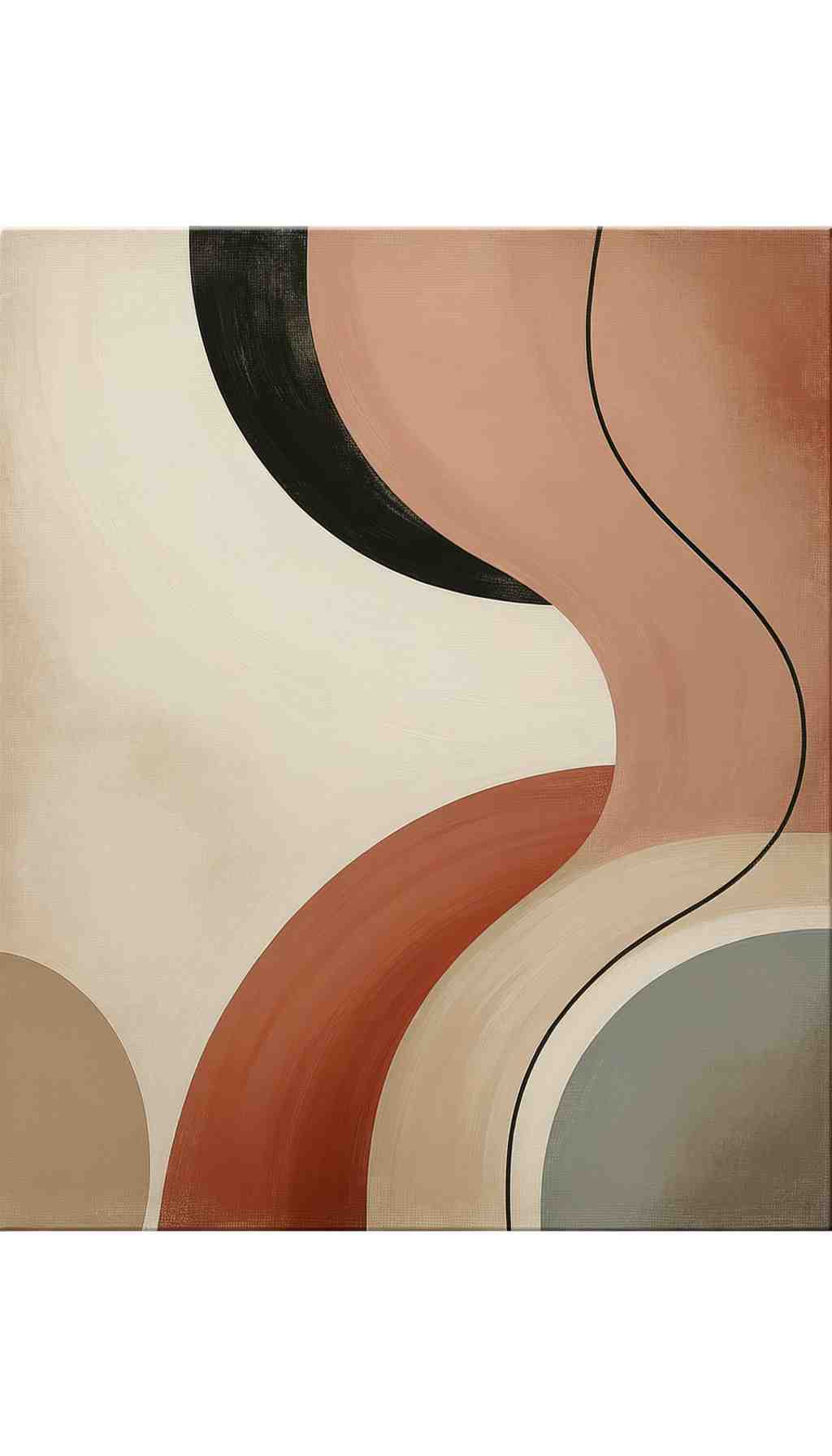 Serene Elegance in Earth Tones - Wall Art Print