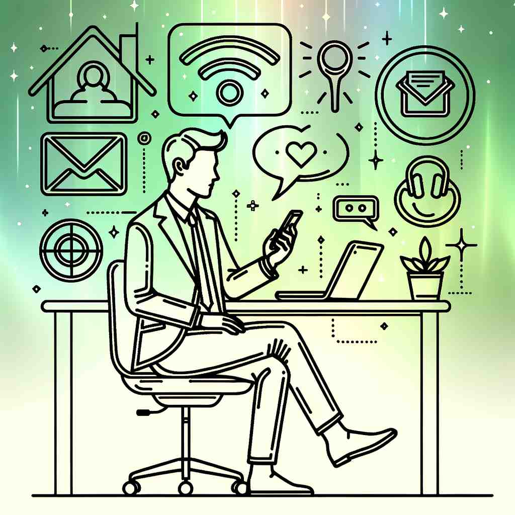 Modern Connectivity: A Minimalist Line Art Illustration - Wall Art Print
