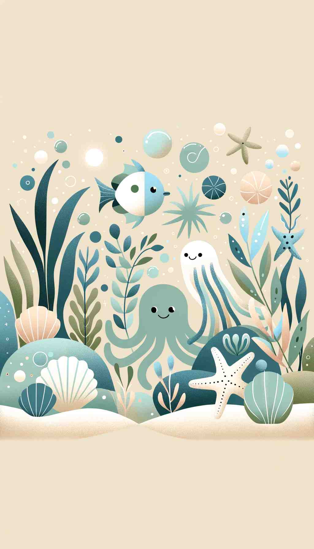Whimsical Underwater Wonderland - Wall Art Print