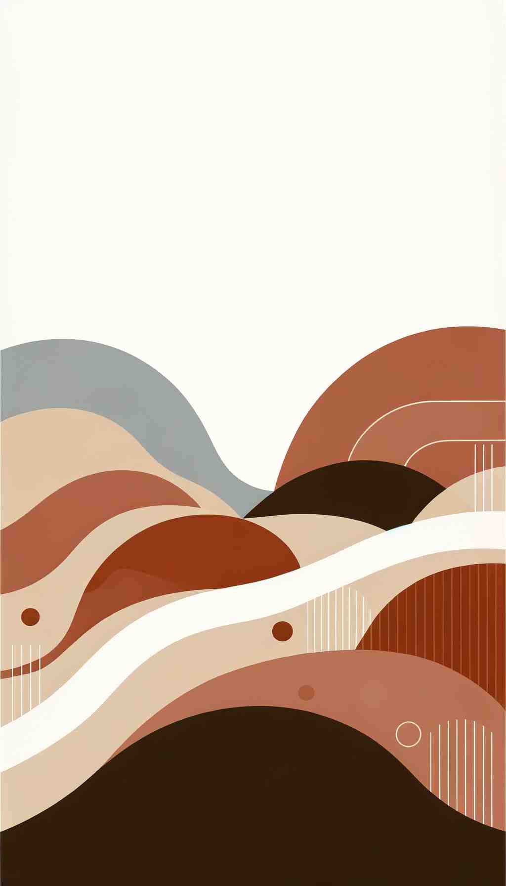 Title: Earthy Abstract Harmony - Wall Art Print