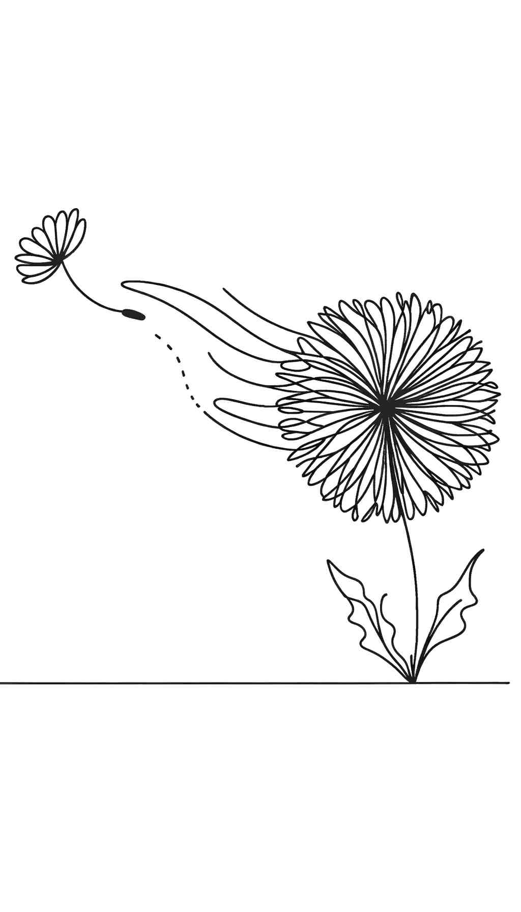 Whimsical Dandelion in the Breeze - Wall Art Print