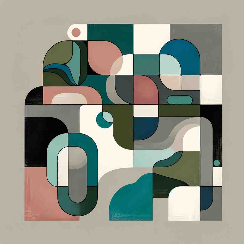 Harmonious Geometric Balance - Wall Art Print