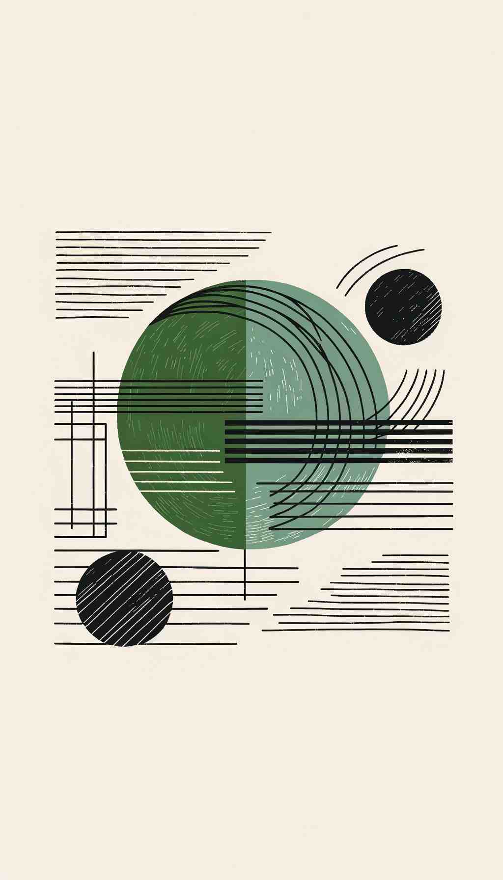 Modern Geometric Green - Wall Art Print