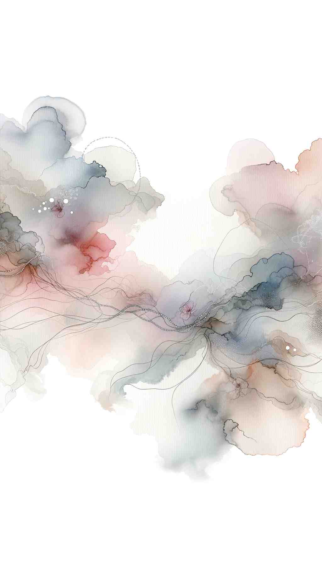 Serene Whispers: An Ethereal Watercolor Dream - Wall Art Print