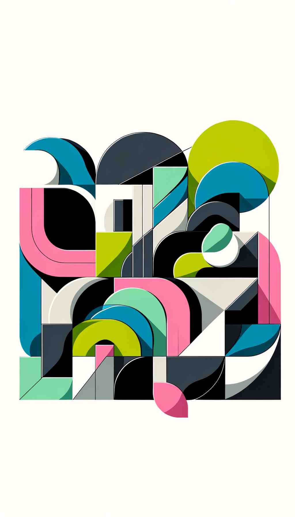 Harmonious Geometry in Bold Colors - Wall Art Print