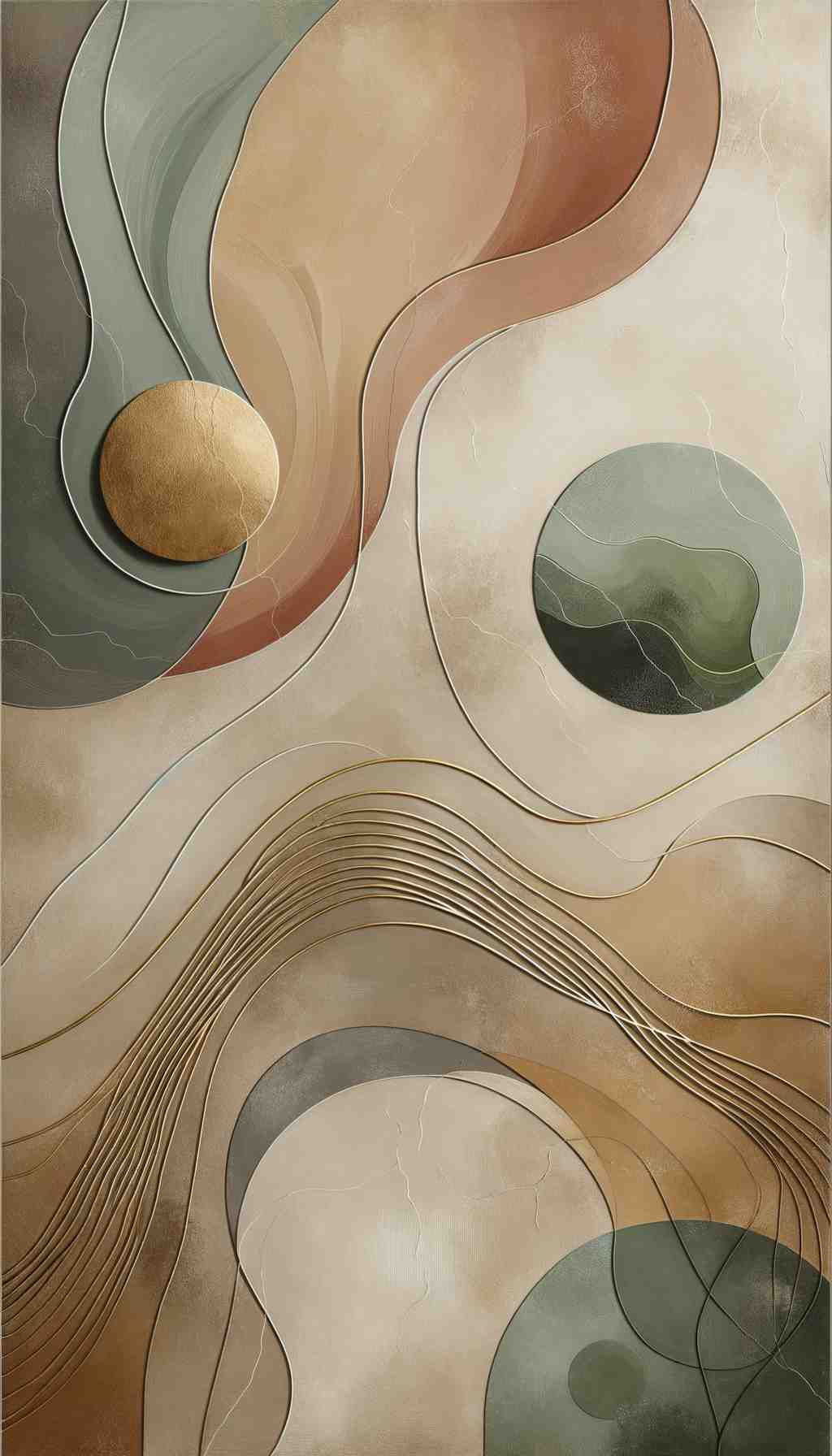 Natural Harmony: A Minimalist Abstract Painting - Wall Art Print