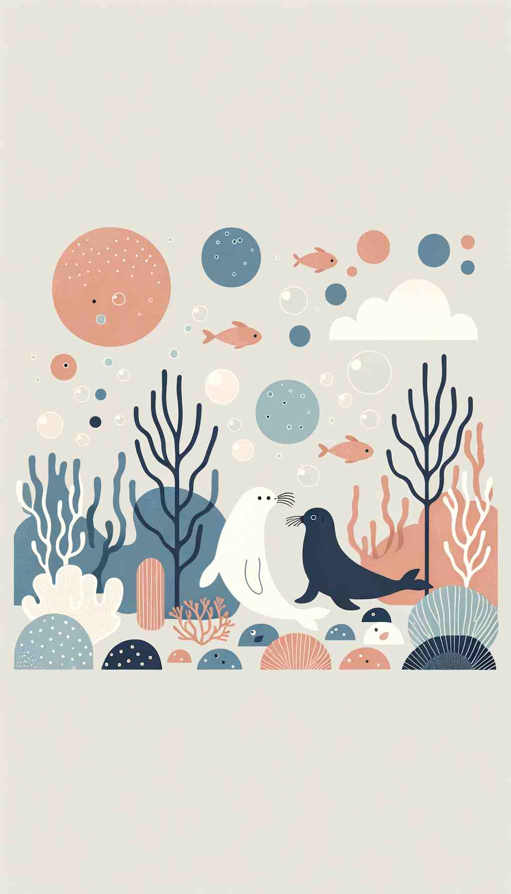 Whimsical Underwater Play - Wall Art Print