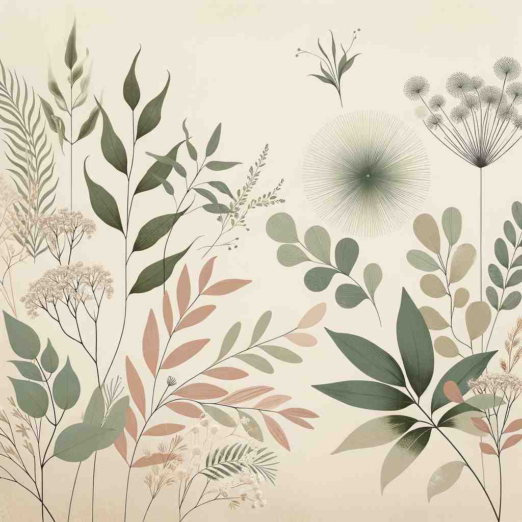Tranquil Botanical Elegance - Wall Art Print