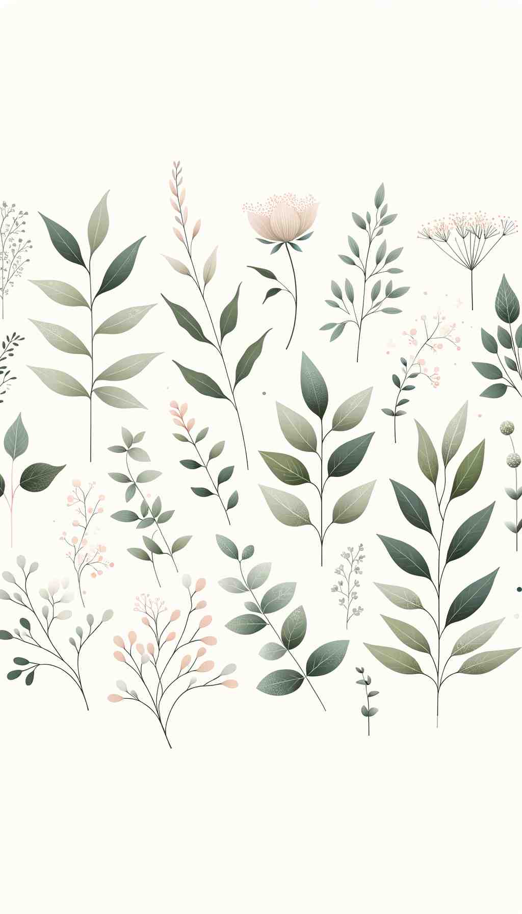 Tranquil Botanical Harmony - Wall Art Print