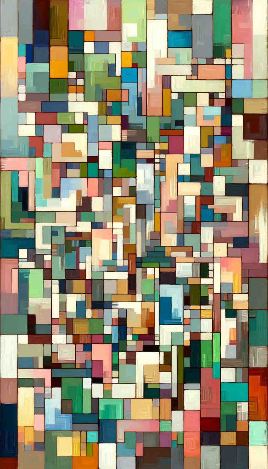 Impressionistic Geometric Harmony - Wall Art Print