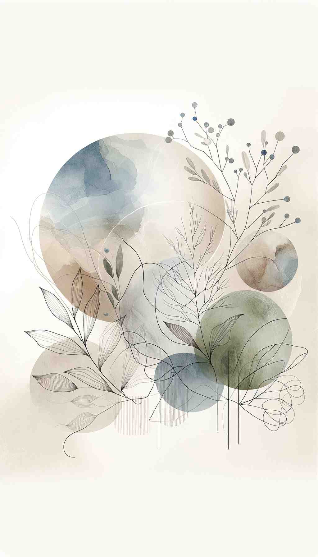 Serene Botanical Harmony - Wall Art Print