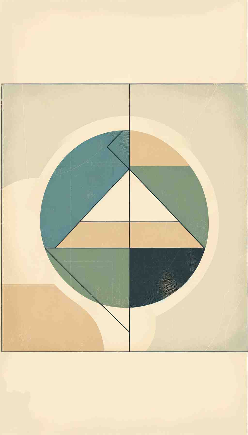 Soft Geometric Serenity - Wall Art Print
