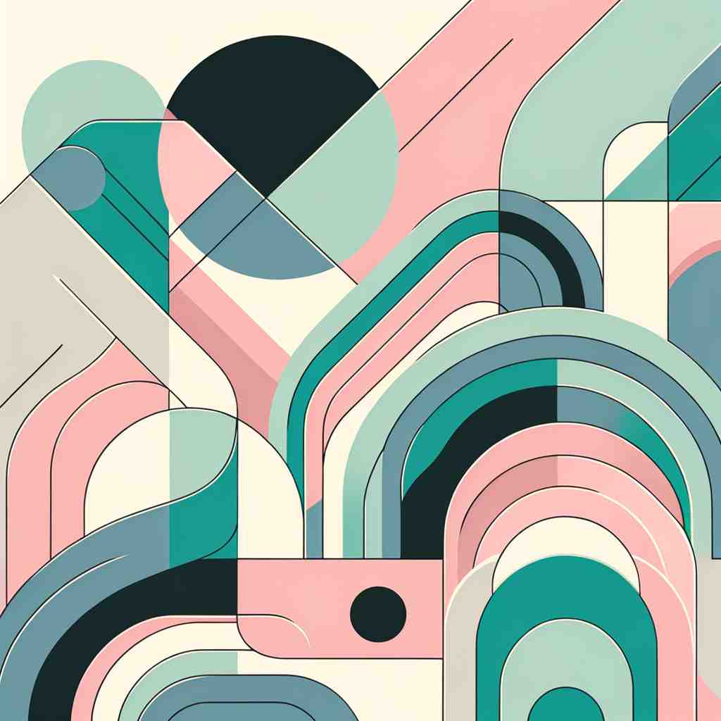 Dynamic Geometric Harmony - Wall Art Print